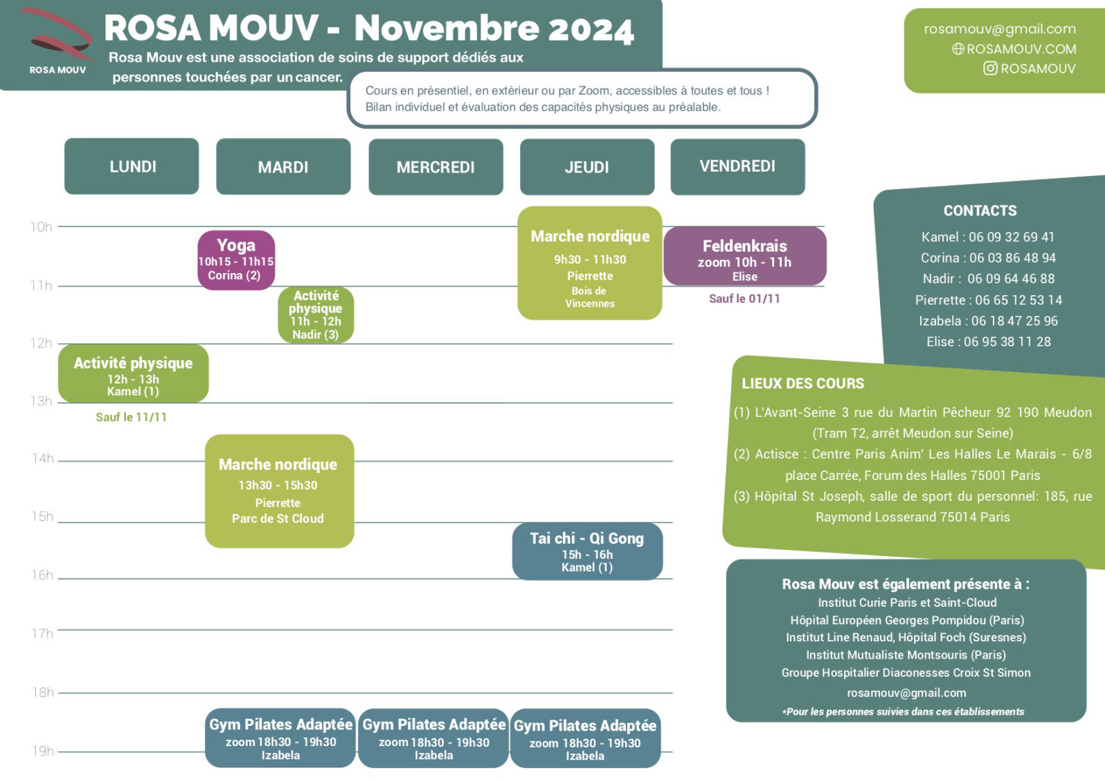 Rosa Mouv Agenda